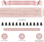 6 Pack Dusty Pink Cheesecloth Table Runner 10FT Long Boho Gauze Table Runner Rustic Sheer Runner for Wedding Bridal Baby Shower Birthday Party Table Decor Thanksgiving Christmas Decorations