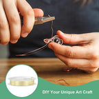 1 mm/18 Gauge Copper Wire for Jewelry Making, 5.2FT Copper Beading Craft Wire for Jewelry/Weaving/DIY Crafting/Planting, Color-Retaining [1.6M, Light Golden]
