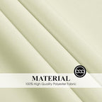 Round Tablecloth 6 Pack 90 Inch Ivory Tablecloths Washable Decorative Linen Polyester Table Clothes Cover for Dining Table Banquets Buffet Parties and Wedding