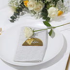 UNIQOOO 20 Pcs 3.5x2 inches Gold Mirror Half Circle Acrylic Sign DIY Blank Semicircle Acrylic Place Cards, Perfect for Wedding Table Decor, Centerpiece, Decoration, Party,Anniversary, Event