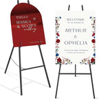 ARTASY 50" Black Easel Stand for Wedding Signs, Posters, Portable Artist Easel for Painting Canvas, Large Display Easel for Home and Office