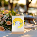Frosted Blank Rectangle Acrylic Sign with Wooden Stands - 10 Pack DIY Customizable Sign Kit for Wedding Table Numbers, Restaurant Party Bridal Shower (5x7 Inch)