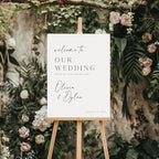 Welcome Wedding Sign Personalized, Modern Elegant Wedding Sign Decorations Signage 12" X 18" (Small), 27" (Medium), 36" (Large), Plastic, Modern, Pole Mount, Weather
