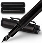 Ellington Pens Elegant Wood Fountain Pen Set – Includes Wooden Pen Box, Ink Converter, 6 Ink Cartridges, and Gift Box – Writing, Calligraphy