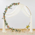 Wedding Arch Draping Fabric, 1 Panel 28" x 19Ft Ivory Arch Drapes Sheer Backdrop Curtain for Wedding Ceremony Party Ceiling Decor