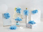 HUIHUANG Blue Bows for Gift Wrapping Baby Blue Gift Bows 5 inch x 8 Counts Self-Adhesive Curly Ribbon Bow for Presents, Paper Bag, Baby Shower Favors, Wrapping Accessories, Party Decor