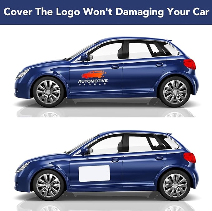 DIYMAG 4Pcs Blank Car Magnets,17x12 Inch Car Door Magnets Set Signs Rounded Corners Flexible Magnetic Bumper Sticker to Advertise Cover Logo Prevent Cars Scratches Dents