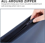 Snekdy premium 1024-pocket trading card binder, 16-pocket cards album, waterproof PU-leather Cover album with side loading, holds gaming, baseball, basketball & sports cards (Blue)