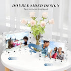 5x7 Inch Magnetic Acrylic Picture Frame,10+10mm Thick Block,Double Sided Clear scalloped frames for Desktop Display | Trendy Home Gift ((1 Pack), 5X7)