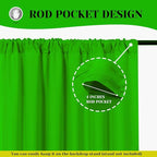 10ft x 8ft Green Screen Backdrop for Photography, High Density Backdrop Curtains, Backdrops for Photoshoot for Photography, Video Calls, Streaming, Gaming, Greenscreen Background, 5ft x 8ft, 2 Panels