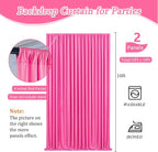 10 x 10 Feet Pink B Backdrop Curtain for Partie, Background Curtains for Photoshoot, Birthday, Wedding, Halloween, Thanksgiving, Christmas Day, New Year Party Decorations 5Ft x 10Ft, 2 Panels