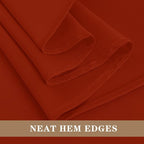 Fitable 6 Pack Rust Round Tablecloths - 120 Inches in Diameter - Stain Resistant and Washable Fall Table Clothes, Polyester Fabric Table Covers for Wedding, Party, Banquet, Formal Events