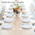 200PCS White Plastic Plates Set, 100 10.25 inch Dinner Plate and 100 7.5 inch Dessert Plates, Premium Disposable Plates for Party, Wedding