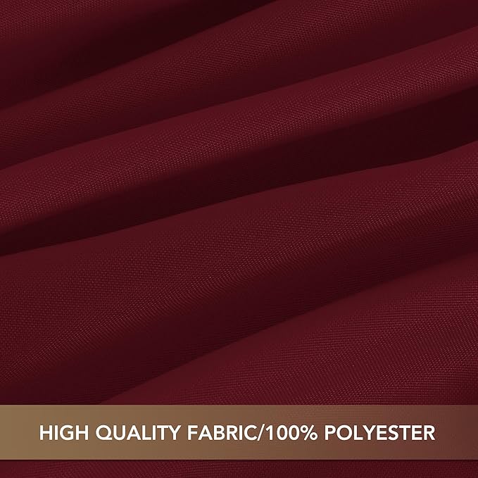 sancua Square Tablecloths 60x60 Inch Burgundy, 2 Pack - Fabric Table Cloth for Square or Round Tables, Washable Polyester Table Cover for Christmas Dinner, Holiday Party, Decorative Display Tables