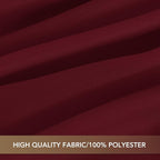 sancua Square Tablecloths 85x85 Inch Burgundy, 2 Pack - Fabric Table Cloth for Square or Round Tables, Washable Polyester Table Cover for Christmas Dinner, Holiday Party, Decorative Display Tables