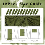 12 Pack Olive Green 10FT Cheesecloth Table Runner Rustic Gauze Cheese Cloth Table Runner for Wedding Bridal Baby Shower Table Decorations Boho Fabric Sheer Birthday Party Decor 20 x 120 Inch Long