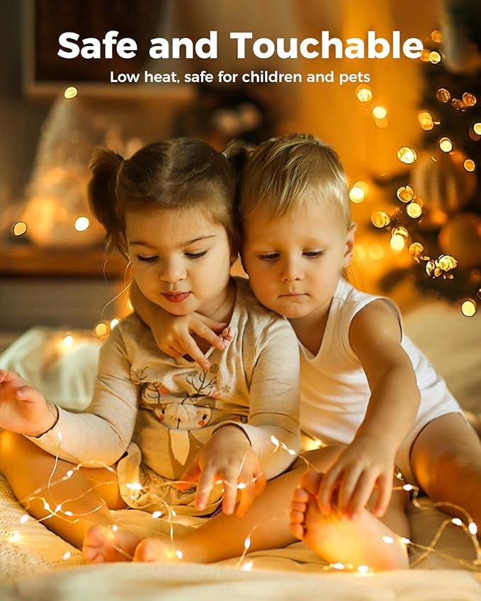 btfarm 12 Pack Fairy Lights Battery Operated, 7FT 20 LED Mini String Lights Waterproof Silver Wire for Mason Jars Centerpiece Table Crafts Bedroom Christmas Decoration, Warm White