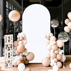 SoarDream White Spandex Arch Cover 6FT Wedding Arch Backdrop Cover Stretchy Backdrop Chiara Wall Arch Stand Cover for Wedding Birthday Balloon Decorations- Ideal for Balloon Arches