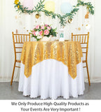 ShinyBeauty Sequin Tablecloth-Gold Sequin Table Overlay and Sequin Tablecloth/Linen for Wedding/Party/Event/Decoration-Gold (36inx36in)