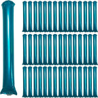 48pcs Round Head Boom Sticks Thunder Sticks Cheering Sticks Team Spirit Plastic Cheerleading Spirit Stick Clapper Inflatable Noise Maker Sports Supply (Metallic Blue)
