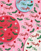 xo, Fetti Naughty + Nice Confetti | Red + Green Glitter - 200 pcs | Winter Decorations, Christmas Table Decor, Holiday Party Supplies, Xmas Tablescape