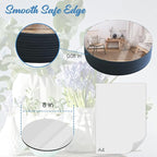 JAMBALAY 8" Round Mirror Centerpieces for Tables, Set of 12 Glass Mirror Table Centerpieces, Circle Glass Mirror Trays, Mirror Candle Plates for Wedding Decorations and Party