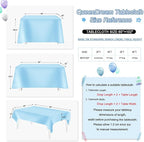 QueenDream Aqua Blue Tablecloth 60 x 102 Inch Sequin Tablecloth for Party Decorations Glitter Tablecloth for Bridal Baby Shower Wedding