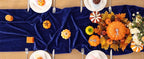 Royal Blue Velvet Table Runner Fall Thanksgiving Table Runner 20 x 120 Inch Luxurious Elegant Velvet Fabric Friendsgiving Table Decorations for Christmas Dinner Wedding Bridal Baby Shower