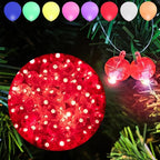 Aogist 100pcs Red Mini Lights with Hook,Long Standby Time Waterproof LED Balloon Light,Battery Powered,Ball Lamp for Balloon Paper Lantern Birthday Party Christmas Halloween (Matching Tag Rope)