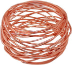 Handmade Round Mesh Napkin Rings Holder for Dinning Table Parties Everyday, Set of 12