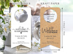 Custom Water Bottle Hang Tags,Wine Bottle Labels Hangover Kit Tags,Personalized Water Bottle Labels for Reception,Welcome Bottle Tag for Hotel,Wedding,Birthday,Housewarming