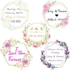 50 Pack Custom Stickers Personalized Labels for Business Logo Customized Vinyl Wedding Favors Birthday Baby Bridal Shower Make Your Own Decals