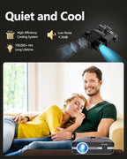 Daylight Projector 4K Ultra HD 2300 High ANSI Smart Home Theater with WiFi 6, Bluetooth, NFC, Streaming Apps, Bright Daytime Proyector, HDR10+, Auto Focus, HDMI 2.1 ARC USB for Movie Video Gaming CIVE
