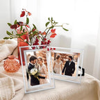 4 x 6 Glass Picture Frame Set of 10, Silver Mirror Photo Frames, Thin Border Desk Picture Frame for Office, College, Vertical and Horizontal Tabletop Display, Desk Decor