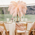 Retrowavy 30 Pcs 18-20 Inch Large Natural Ostrich Feathers Bulk for Centerpieces for Wedding Party Centerpieces Home Decoration Flower Arrangement (Champagne)