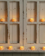 Homemory 48-Pack Novelty Flickering Flameless Tea Lights Candles, 200+Hours Battery-Operated LED Fake Candles for Wedding Table Centerpieces,Proposal,Anniversary, White Base, Ø1.5''xH1.3‘’