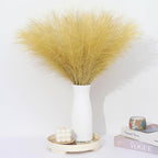 Gold Pampas Grass Decor 30 Pcs 21.7 Inch Faux Pampas Grass Bulk Artificial Dried Flowers Small Vase Filler Pompas Grass.