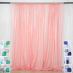 ShinyBeauty 4x7FT Sequin Backdrop Baby Pink| Glitter Fabric for Wedding, Birthday, Baby Shower Backdrops | Photobooth Studio & Home Decor
