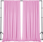Sugargirl 10x10FT Pink Backdrop Curtains Polyester Photo Backdrop Drapes Curtains 2 Panels with Rod Pockets for Party Birthday Wedding Photography Home Decoration