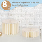 8 Pcs Buffet Risers, Food Risers for Buffet Table, White Food Display Risers for Party Buffet Risers and Stands for Show Catering Desserts, Food, Jewelry (8 Pcs)