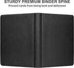 Premium Card Binder 16 Pocket, GEAoffice PU Cover Trading Card binder for 1000+ Cards, Sturdy Card Collection Album, Card Holder Folders for YuGiOh, MTG, TCG, Game Cards & Sports Cards, Black