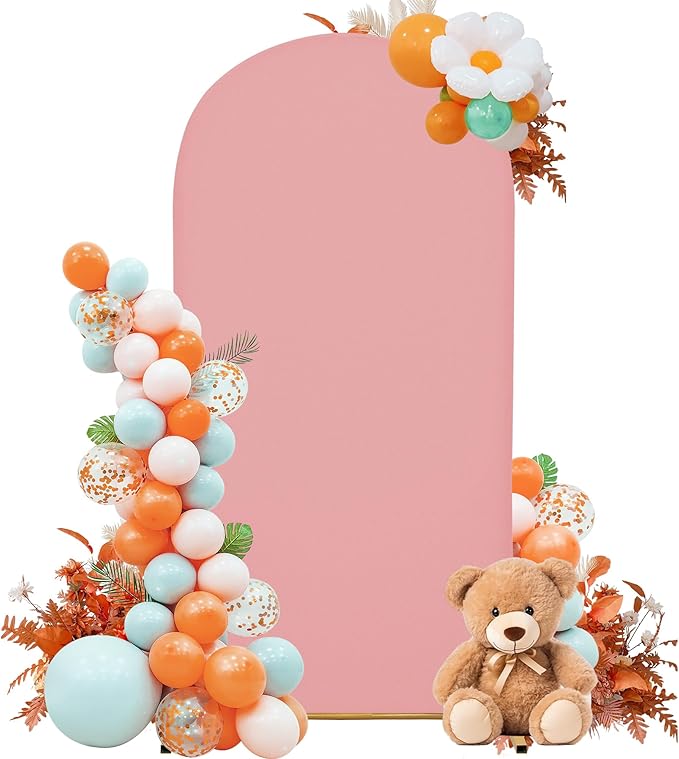 Wedding Arch Cover 7.2FT Arch Backdrop Cover Spandex Fitted Arch Cover for Round Top Chiara Backdrop Stand Covers for Wedding Birthday Party Baby Shower Banquet Ceremony Decoration