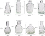 16 Pcs Flower Glass Bud Vases, Loose Transparent Flower Bud Vases, Mini Glass Vases, Small Vases, Family Wedding Table Decorations