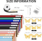 NESCCI 200 Sheets Flower Wrapping Paper - Waterproof Florist Bouquet Paper,70Ft Satin Ribbon, 36 Pcs 3D Butterflies 100 PCS Flower Pins for Wedding Birthday Gift DIY (10 Colors)