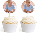 Andaz Press Bulk Photo Personalized Gift and Party Favors Collection, Round Cupcake Toppers, Custom Photo, 18-pack