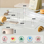 4 Tier Cupcake Stand, Acrylic Dessert Tree Tower Display Holder for Wedding Birthday Party Candy Bar Decor