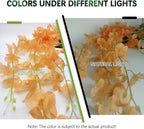 24 Pack Orange Wisteria Hanging Flowers Garland, 3.77 Feet Artificial Flower Vines, Fake Wisteria, Artificial Vines Hanging Garland for Backdrop Outdoor Yard Garden Decor