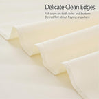 10ft x 10ft Thick Ivory Backdrop Curtains for Parties, 2 Panels 5ft x 10ft Non See Through Ivory Polyester Wedding Drapes Photo Backdrop for Birthday Party Graudation Photography Home Decor