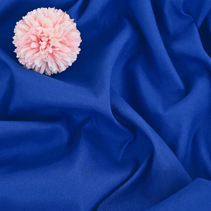 Fani 12 Pack 90 Inch Royal Blue Polyester Round Tablecloth, Stain and Wrinkle Resistant, Washable Table Cover for Wedding Party, Dining Table, Buffet, Parties, Camping
