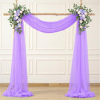 Lavender Purple Arch Draping Fabric for Wedding, 2 Panels 60" x 26Ft Chiffon Drapery Fabric Drapes Backdrop for Wedding Ceremony Baby Shower Bridal Shower Decoration